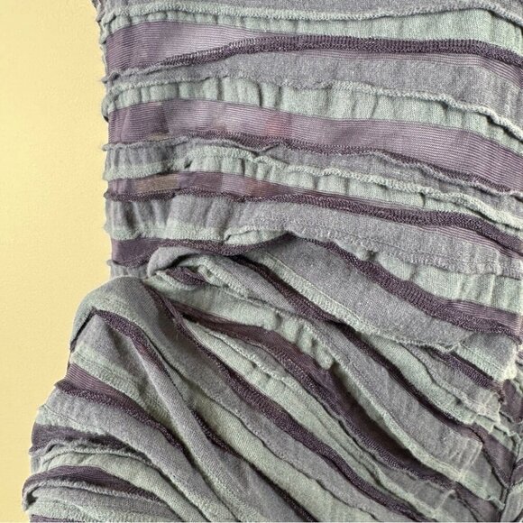 Cut Loose Lagenlook Textured Cotton Blend Bluish Gray Sleeveless Dress Size XS - Picture 9 of 13